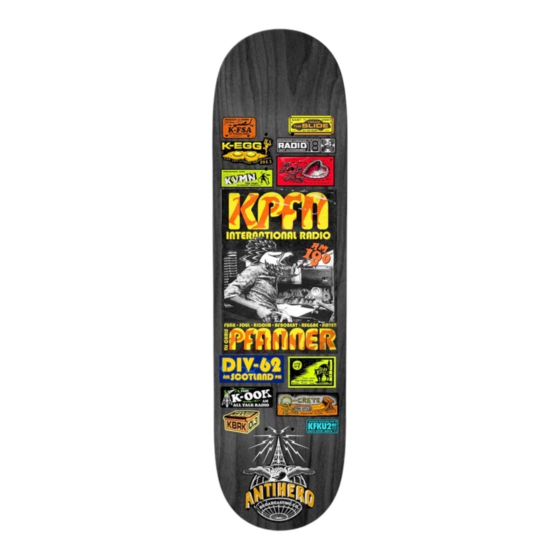 ANTI HERO PFANNER BROADCASTING 2 DECK 8.25″ ASSORTED STAINS 8.25