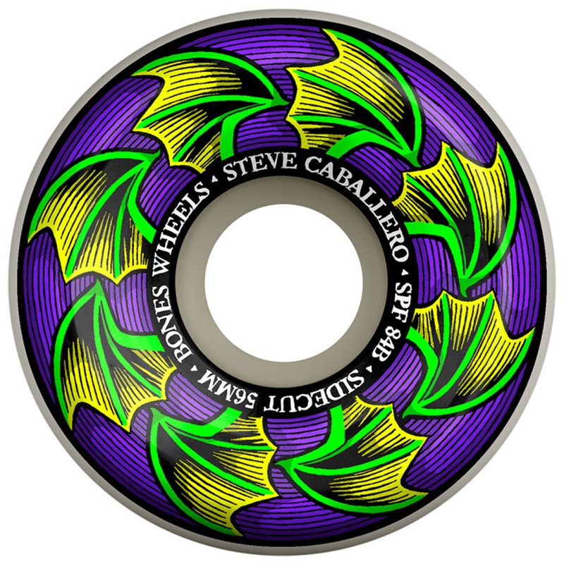Bones Wheels Steve Caballero Bat Wings Sidecuts 84B Wheels Natural 56mm