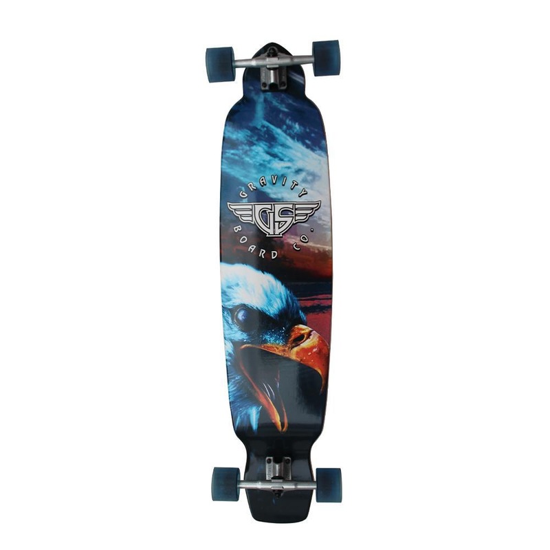 Gravity Screaming Eagle 43″ Drop Down Kicktail Longboard Complete