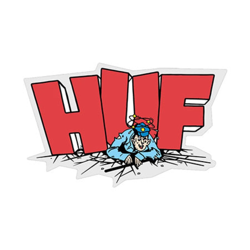 HUF The Drop Sticker Red 3.75″
