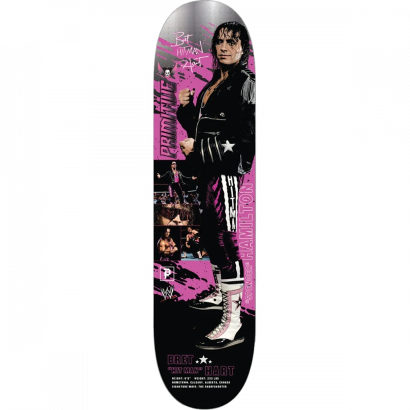 Primitive WWE Hamilton Hitman 8.12″ Pink Skateboard Deck