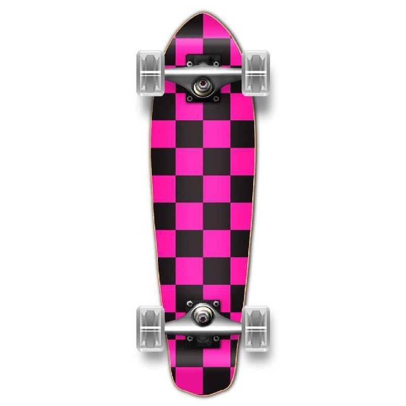 Punked  Checker Pink 25″ Micro Cruiser Complete Complete
