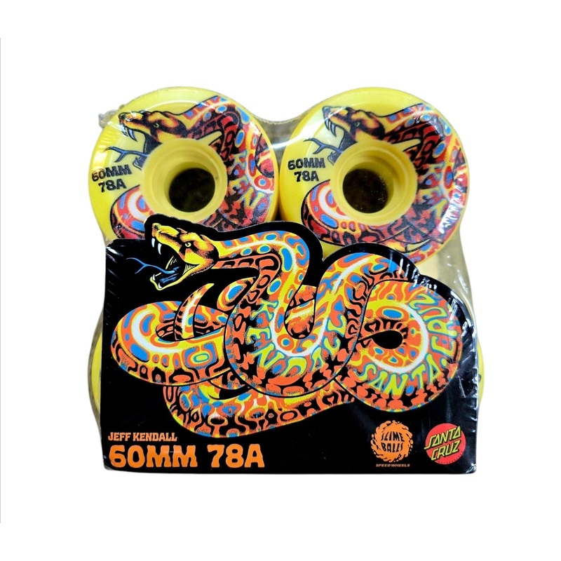 Santa Cruz 60mm Slime Balls OG JEFF KENDALL SNAKE reissue 78a – YELLOW