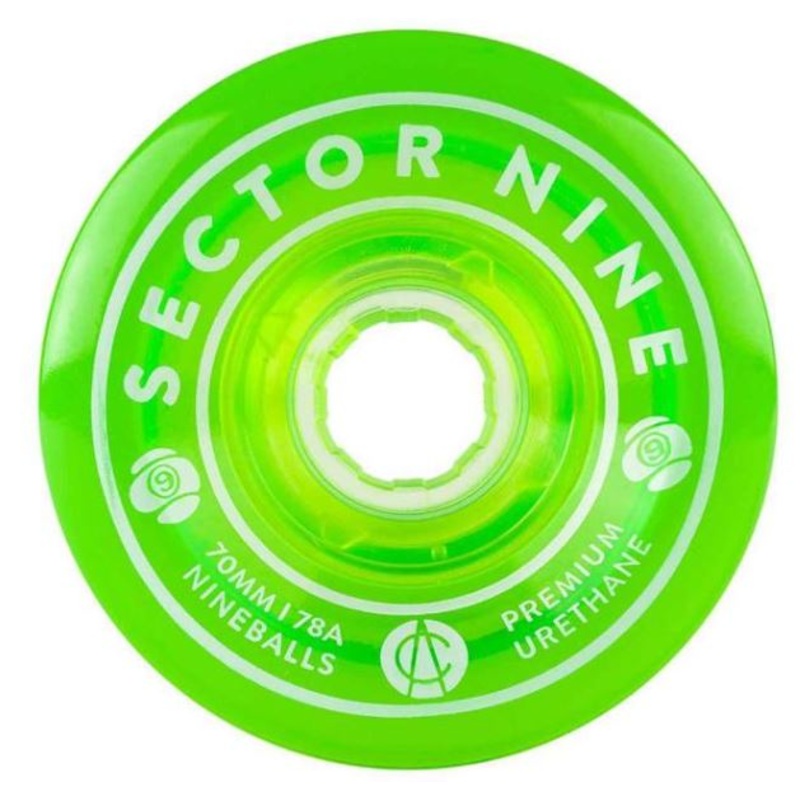 Sector 9 Nineballs Skateboard Wheels Green 70MM 78A 70mm