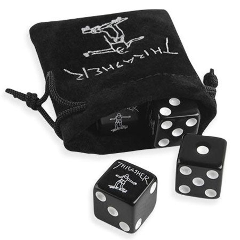 Thrasher Magazine Dice Set Black One size fits all