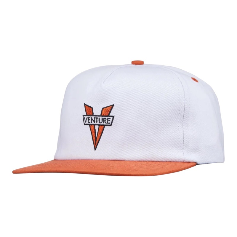 Venture Heritage Snapback Hat White/Burnt Orange OS