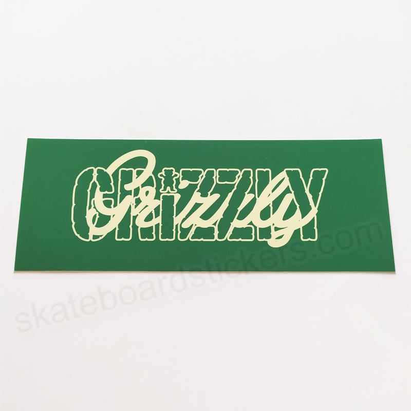 Grizzly Griptape Skateboard Sticker – XL Stamp – 20.5cm across approx
