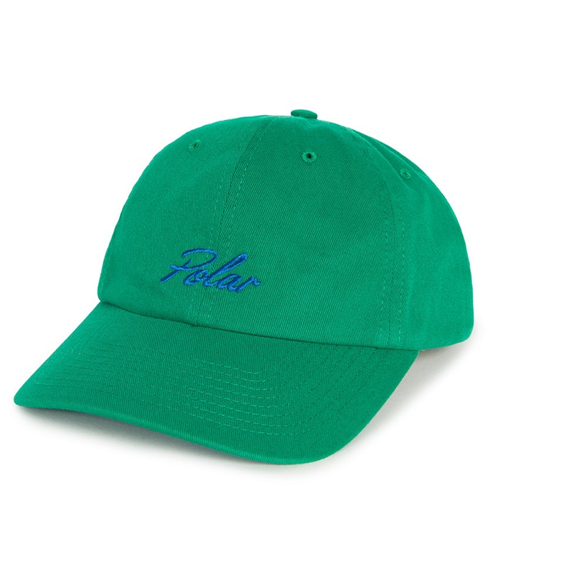 Polar Skateboards Sai Strap-Back Hat Emerald Green Medium/Large