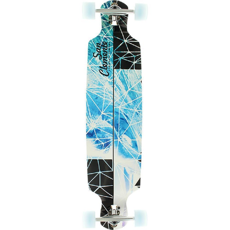 San Clemente Broken Glass Double Drop Drop Through 39″ Longboard Complete