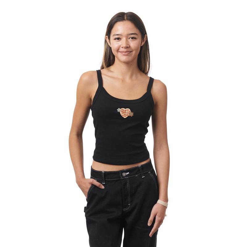 Santa Cruz Balloon Heart Tank T-Shirt X-Small Black