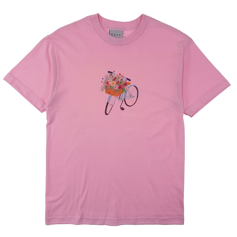 Skateboard Cafe – Flower Basket T Shirt – Light Pink S