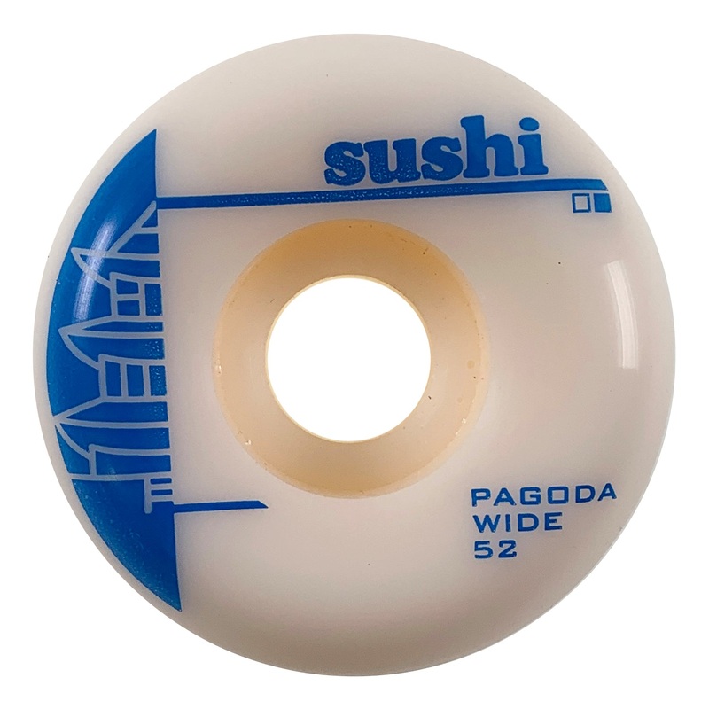 Sushi Wheels – 52mm – 99a – Pagoda Wide – White / Blue 52mm 99