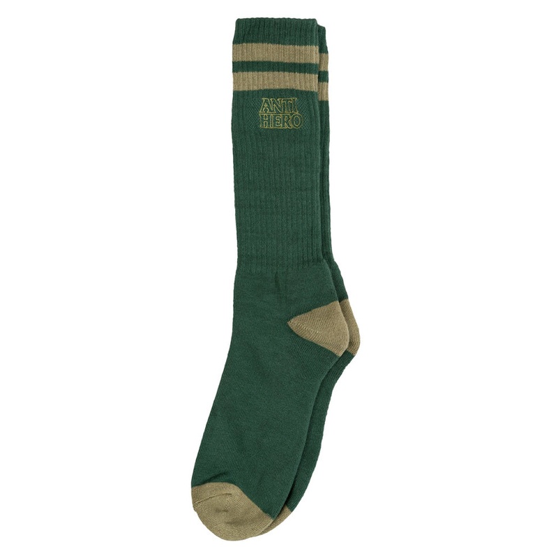 Anti-Hero Black Hero Embroidered Crew Socks Forest Green One size fits all
