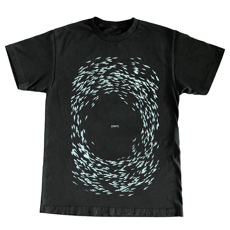 Atlantic Drift Fish Glow Tech T Shirt Black Medium