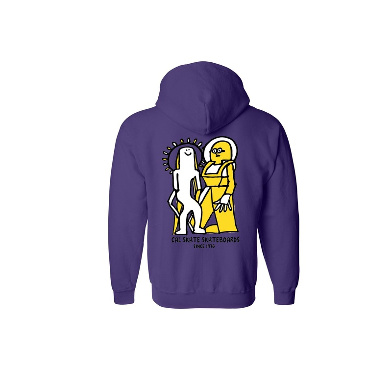 Cal Skate “No Higher Praise-Mark Gonzales” Purple/ Yellow and White Zip Hoody Youth Large