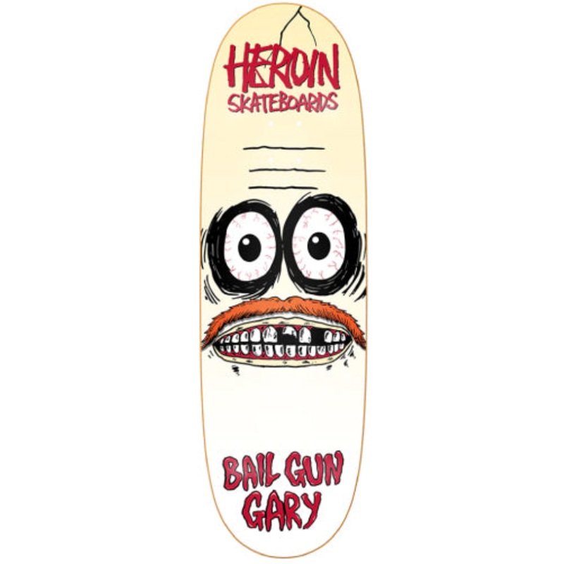 Heroin Bail Gun Gary 3 Symmetrical Skateboard Deck 9.75″ 9.75″