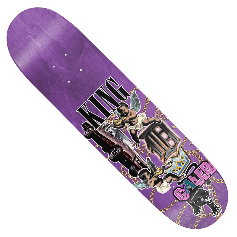 King Skateboards Caleb Barnett Cherub Deck Purple 8.38 x 32.25 WB:14.5