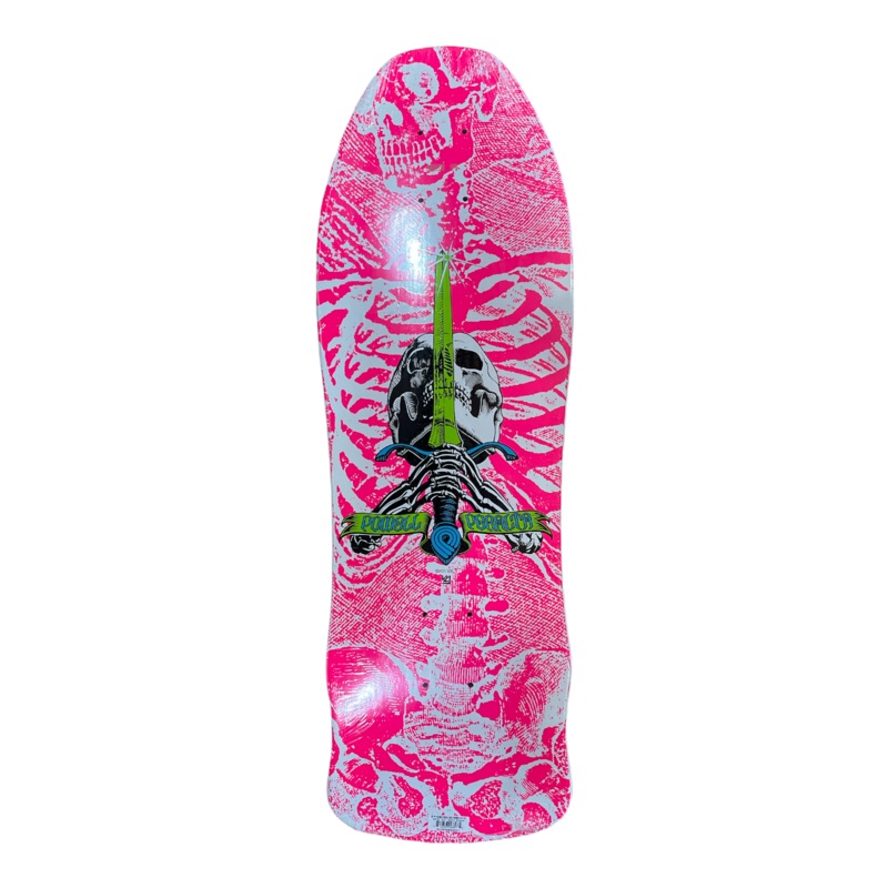Powell Peralta GeeGah Skull & Sword Skateboard Deck Hot Pink – 9.75 9.75