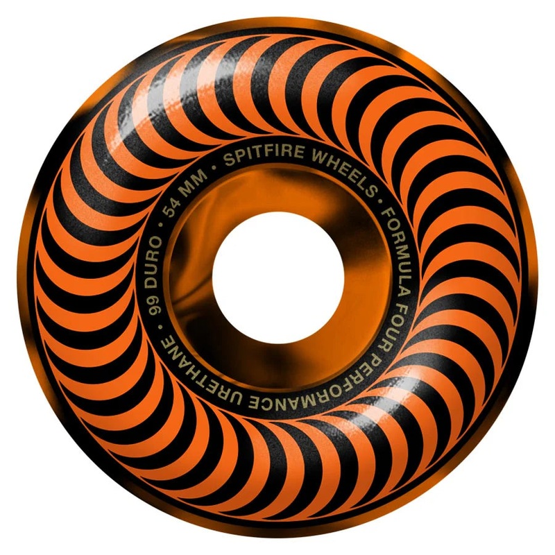 Spitfire F4 Classic Swirl Black/Orange 99A 54MM