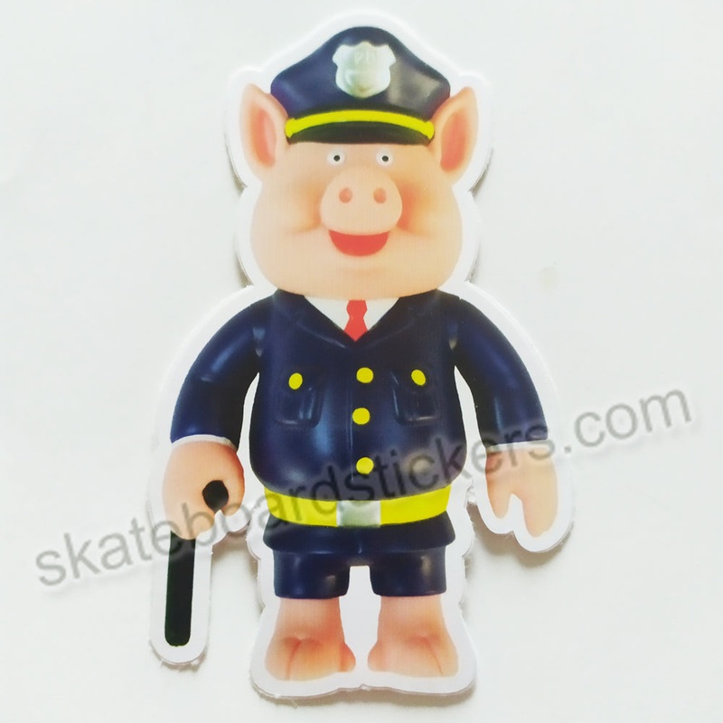 StrangeLove Skateboard Sticker – Pig Navy Blue