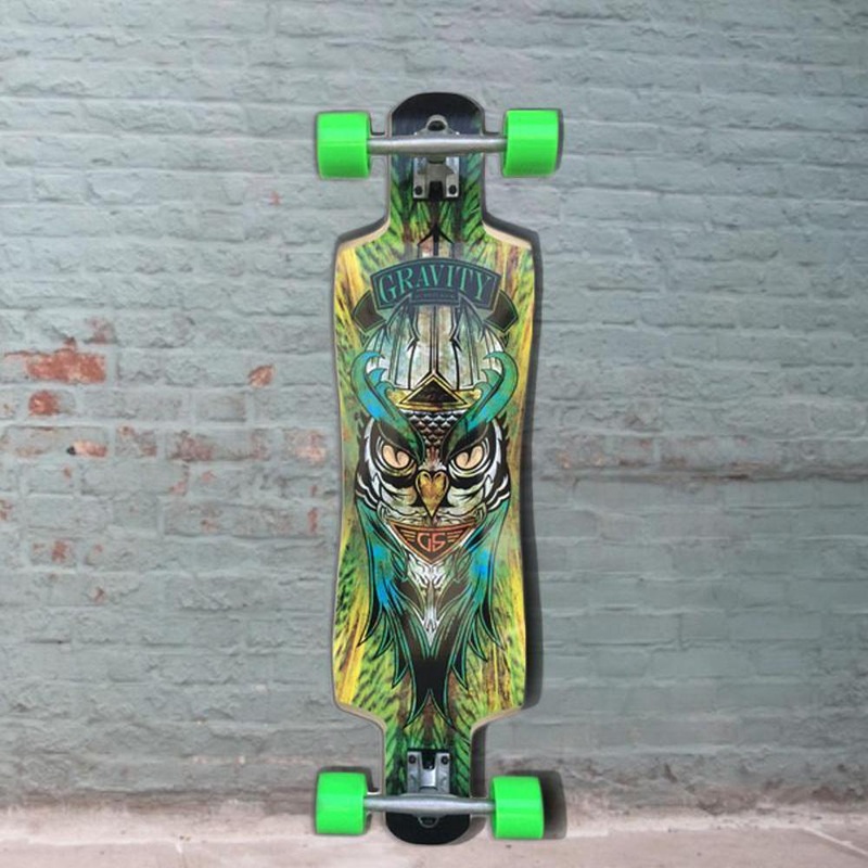 Gravity Twin Kick 38″ Midnight Thief Longboard – Complete