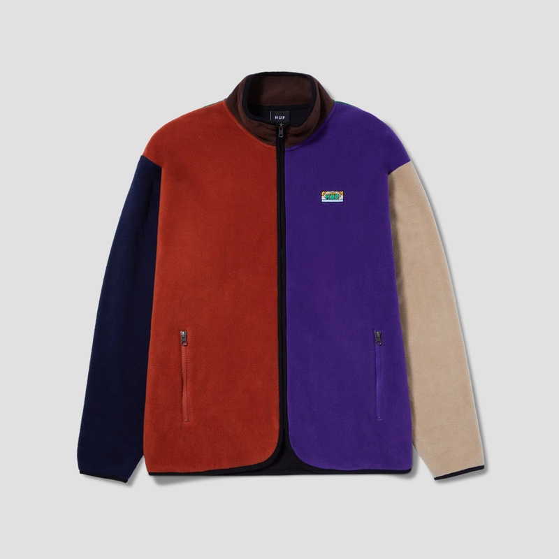 HUF New Day Color Block Tech Fleece Emerald Small