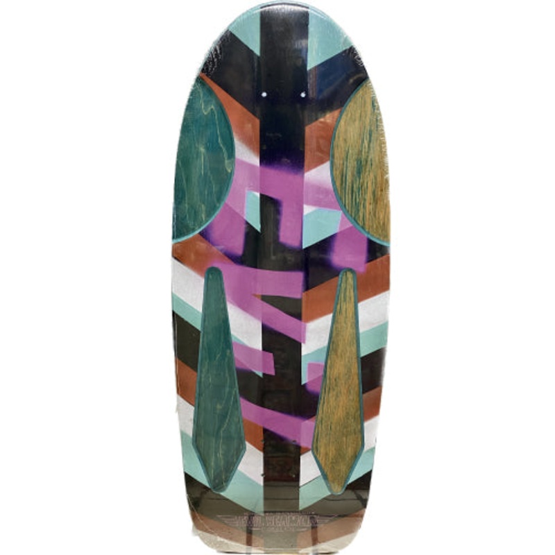 Krooked Mark Gonzales Evil Beamer Coupe Skateboard Deck Teal/Variegated Veneer 10.75″ 10.75″