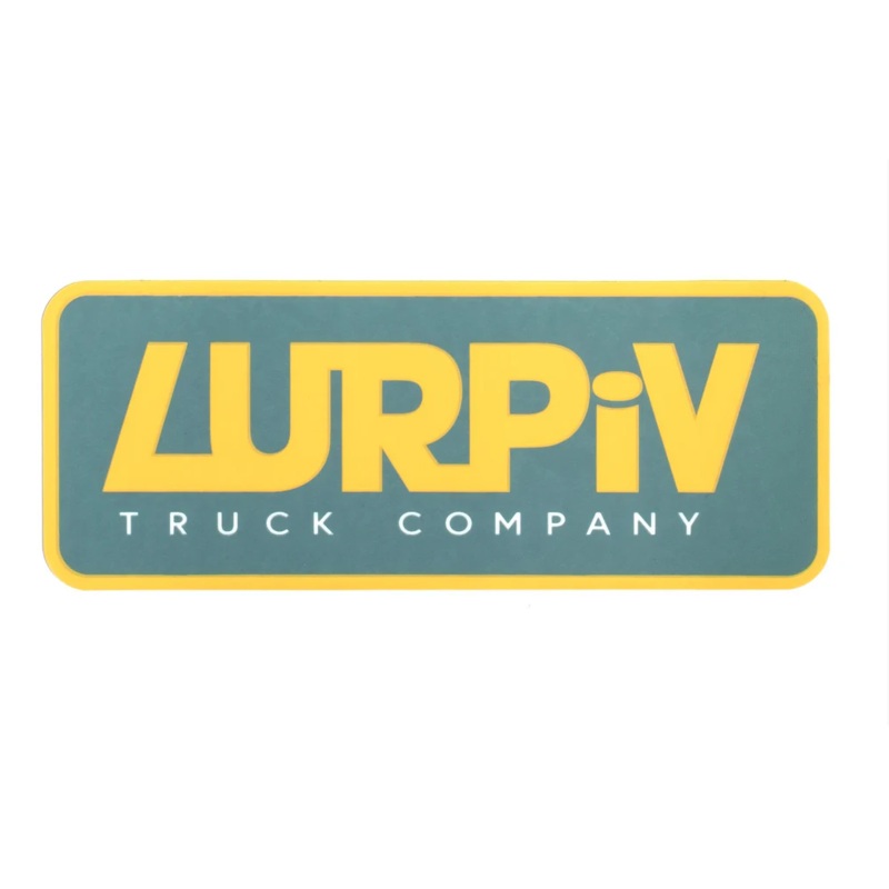 Lurpiv “Plate Logo” Green/Yellow 4″ x 1.5″ Sticker
