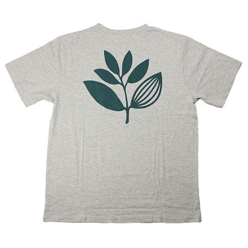 Magenta Heart Plant T Shirt Heather Grey Medium