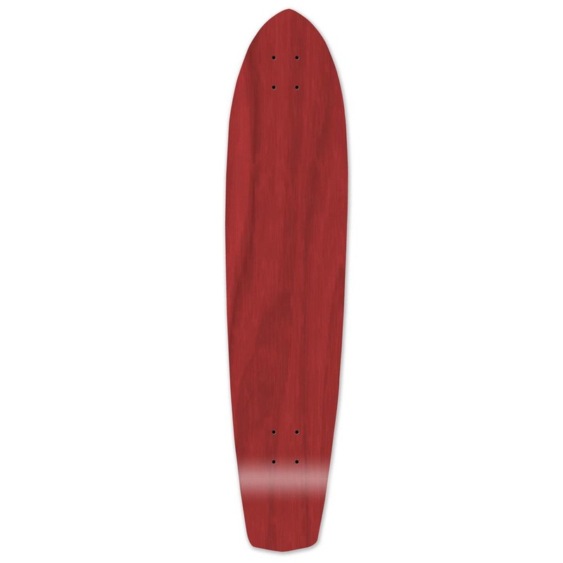 Punked Slimkick Blank Longboard Deck – Stained Red Deck