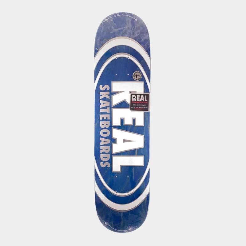 Real Team Oval Pearl Patterns Deck Blue Stain – 7.75″ 7.75″