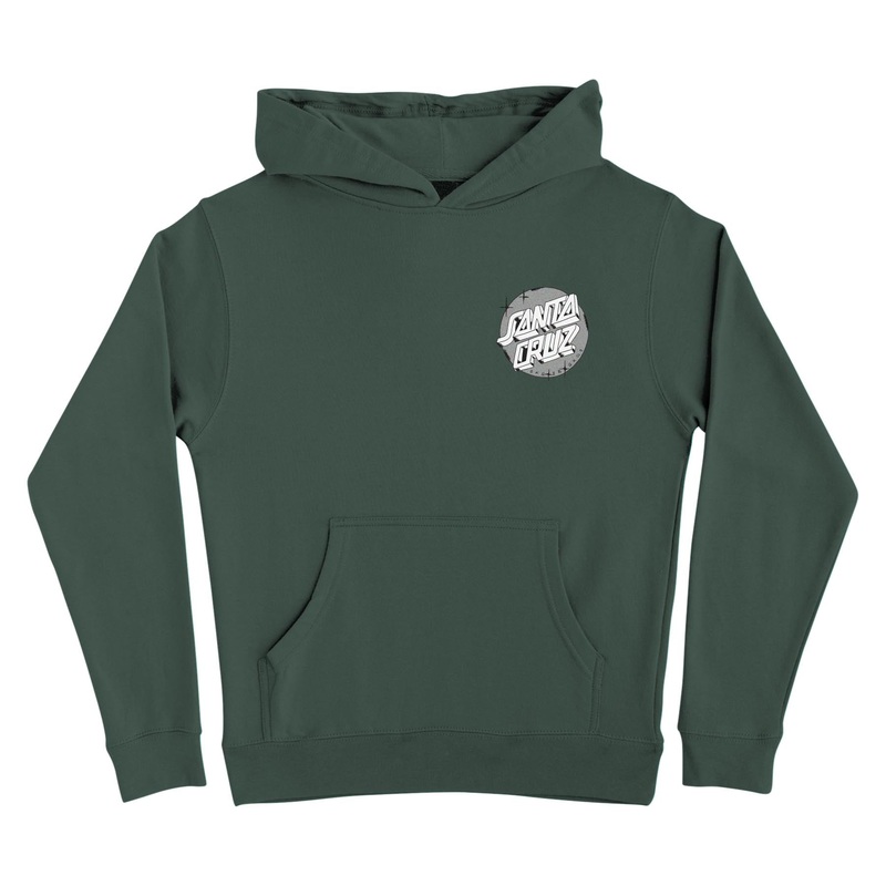 Scrawl Fill Dot Youth Santa Cruz Hoodie Alpine Green S