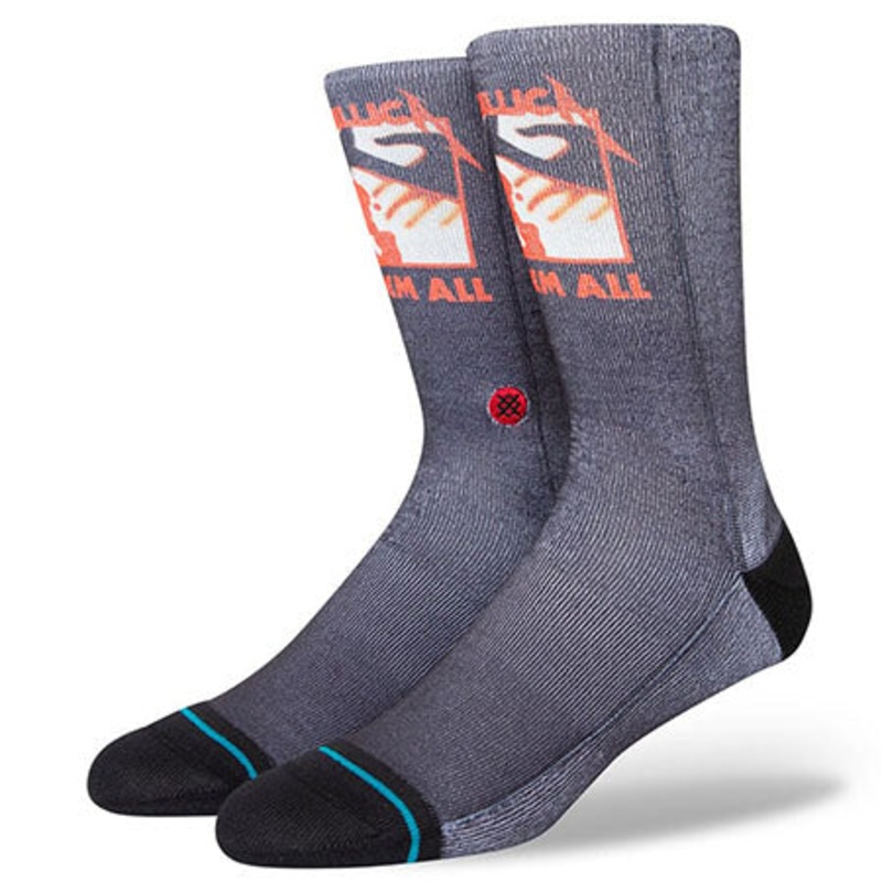 Stance Metallica Kill Em Dead Crew Socks Black Large