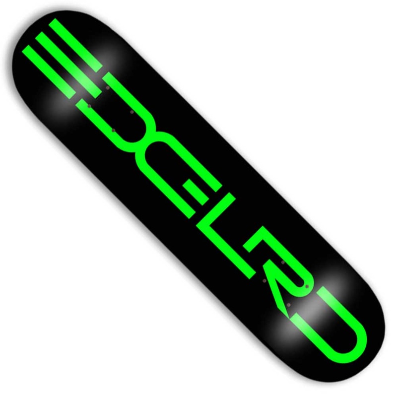Tech Script Team EDGLRD Black Green Deck 8.25×31.7 Skateboard