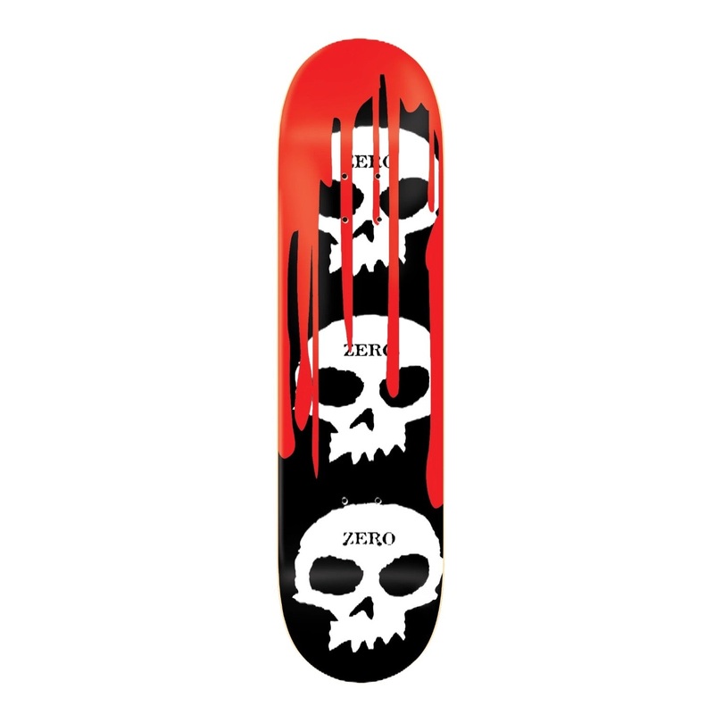 ZERO 3 SKULL BLOOD DECK  BLACK 8.0″ 8.0