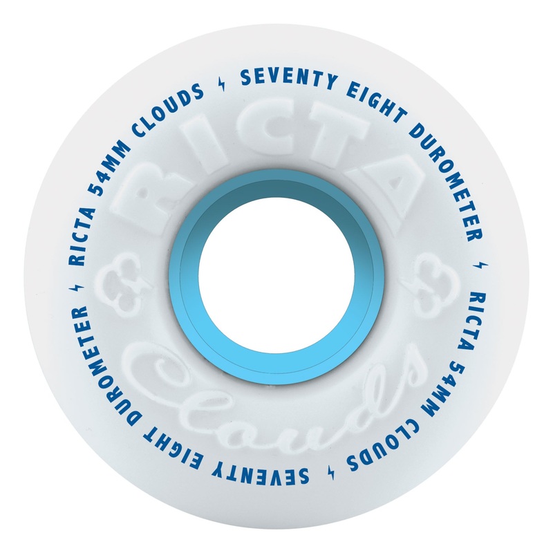 54mm Clouds 78a Ricta Skateboard Wheels White 54mm