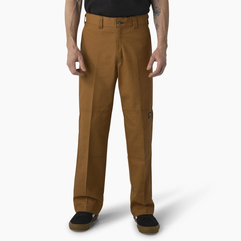 Dickies Skateboarding Regular Fit Double Knee Pants 28 30 Brown Duck