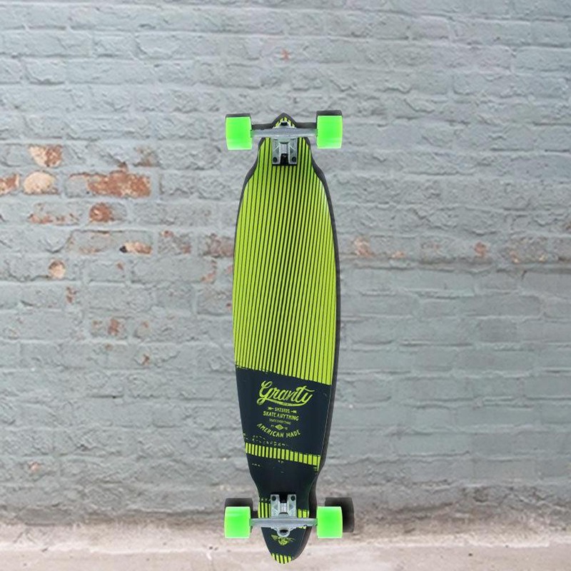 Gravity Skateboard 40″ Vision Pintail Longboard Randall R-ll 150mm Burner Orange 66mm, 78a Grey