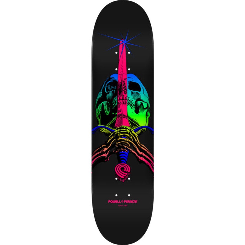 Powell Peralta Skull & Sword Skateboard Deck Green Fade – Shape 243 – 8.25 x 31.95 (Multicolor))