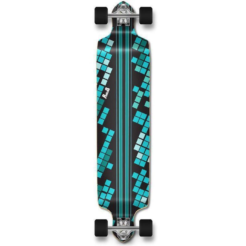 Punked Drop Down Black Digital Wave Downhill Longboard Complete