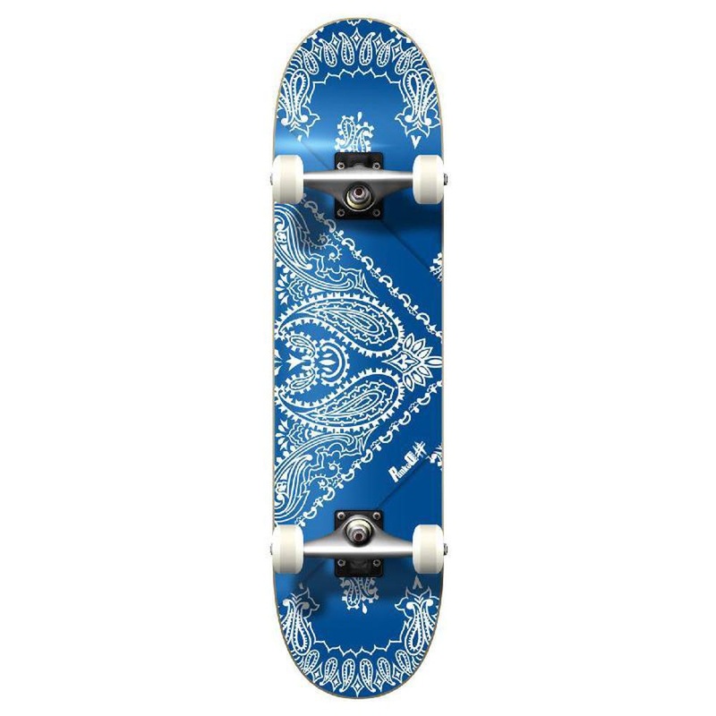 Punked Graphic Complete Skateboard – Bandana Blue Complete