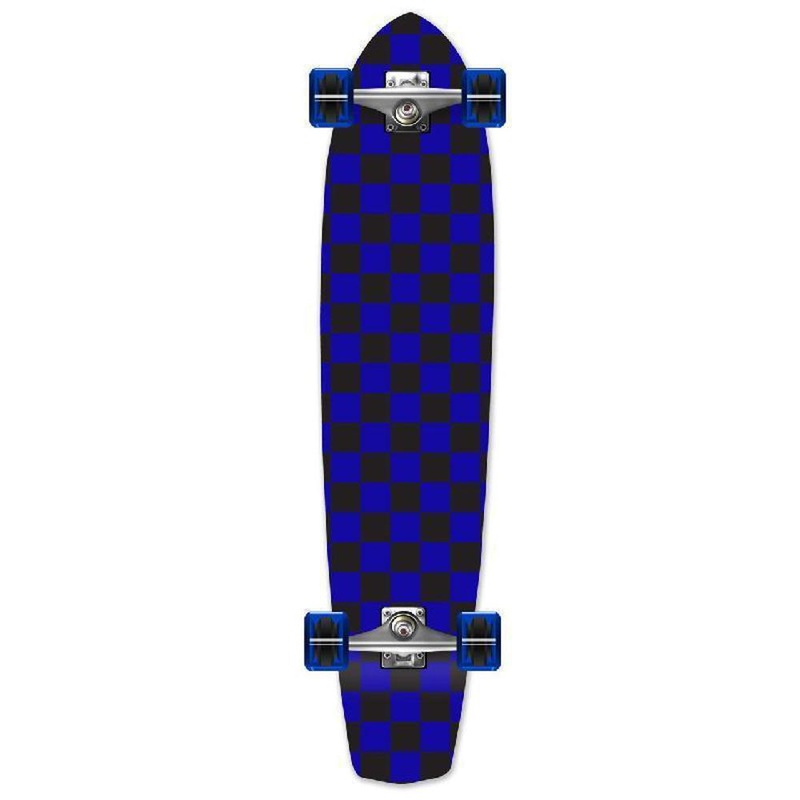 Punked Slimkick Longboard Complete – Checker Blue Complete