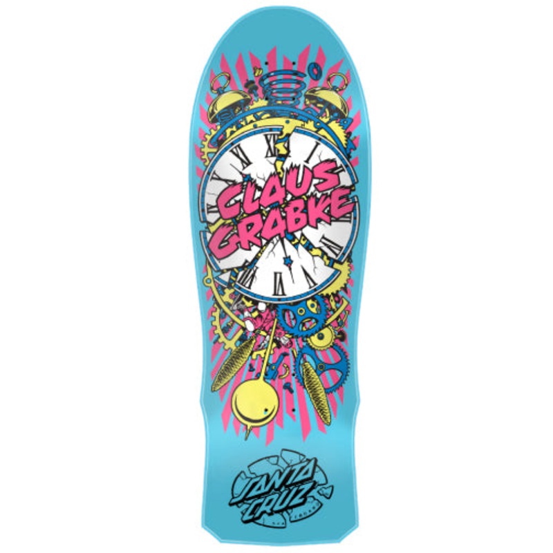 Santa Cruz Claus Grabke Exploding Clock Shaped Reissue Skateboard Deck 10″ 10.0″