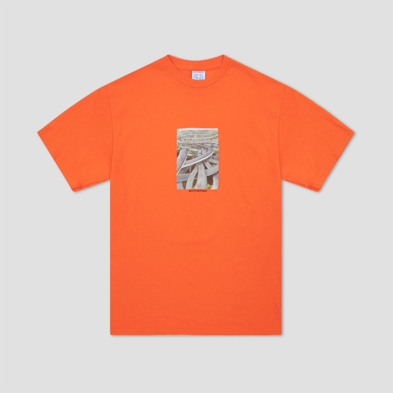 Sci-Fi Fantasy Freeway T-Shirt Orange Medium
