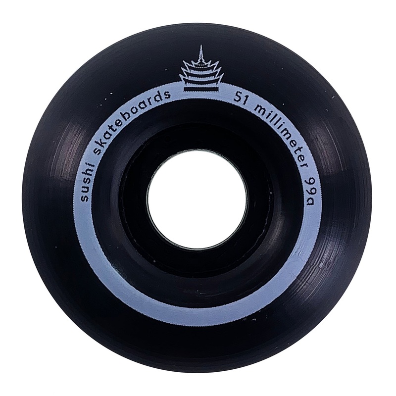 Sushi Wheels – 51mm – Pagoda Team V2 Wheels – Black 51mm