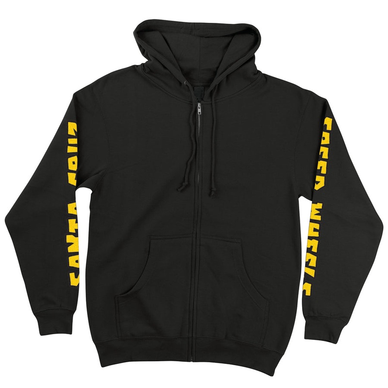 SW Skull Zip Hoodie Santa Cruz Unisex Sweatshirt Black S
