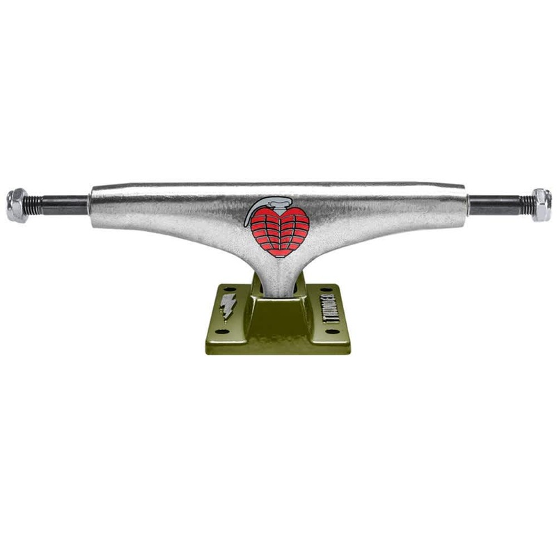 Thunder Team OG Grenade Hollow Lights Polished and Green Trucks 148 (Set of 2)