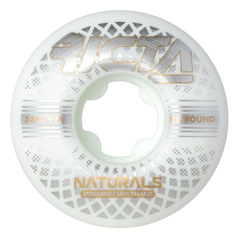 53mm Reflective Naturals Round 99a Ricta Skateboard Wheels No Color 53mm