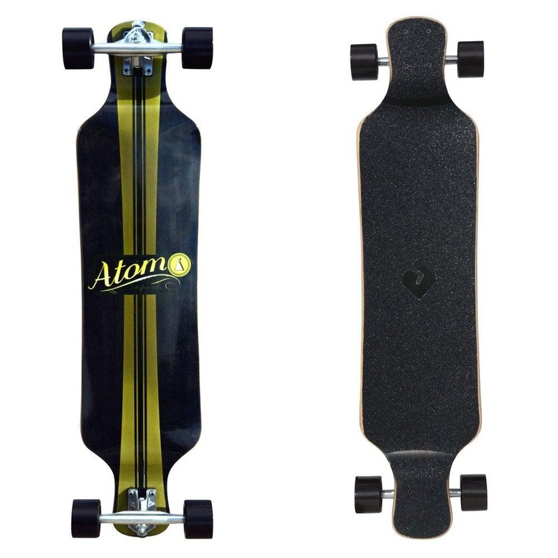 Atom Micro Drop Deck 39″ Longboard – Artisan Brown Complete
