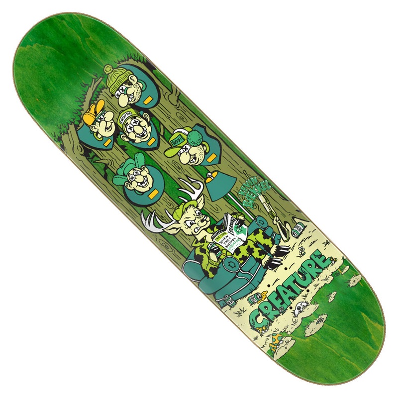Creature Skateboards Kevin Baekkel Game Pro Deck Green 8.53 x 32.19 WB:14.375